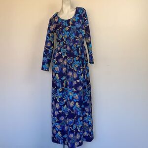 Vintage Maxi dress  60s 70s small medium PURITAN FOREVER YOUNG